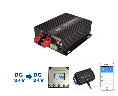 ตัวควบคุมการชาร์จแบตเตอรี่ 24V DC จอแสดงผล LCD MPPT สำหรับแบตเตอรี่รถยนต์