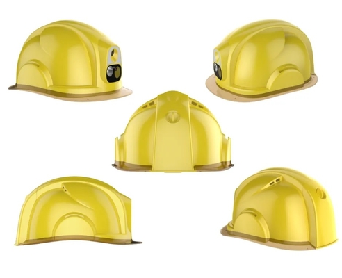 4G Construction Hard Hat Camera แบตเตอรี่แบบถอดได้สร้างขึ้นในไฟ LED