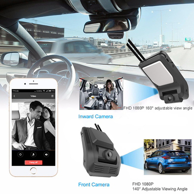 4G WiFi Dashcam น้ำหนักเบาพร้อมเซ็นเซอร์ G ในตัว 2.7 นิ้ว LCD Loop Recording