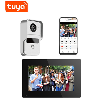ออดวิดีโอไร้สาย 1080p Wifi 7 นิ้วสายกล้องมองกลางคืน