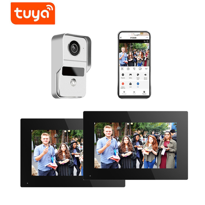 โทรศัพท์ประตูวิดีโอไร้สาย WIFI IP ออดอินเตอร์คอมระบบ 1080P กล้องแบบมีสาย Night Vision