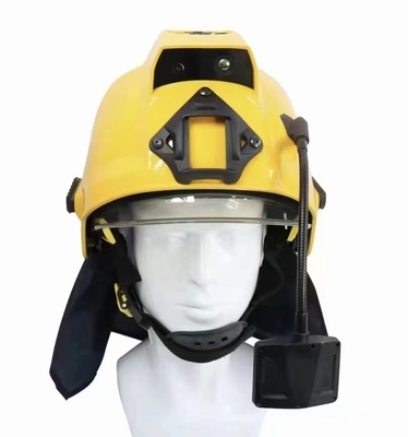 เครื่องตรวจจับก๊าซ Fireman Helmet กล้องถ่ายภาพความร้อน IR กล้องติดหมวกนิรภัยกันไฟ