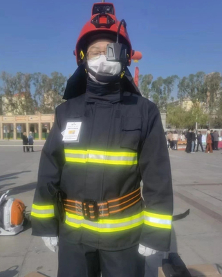 เครื่องตรวจจับก๊าซ Fireman Helmet กล้องถ่ายภาพความร้อน IR กล้องติดหมวกนิรภัยกันไฟ