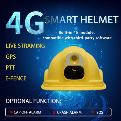 1080P Prosonal Safety Helmet Camera รองรับ 4G 3G WIFI GPS และ Bluetooth Android