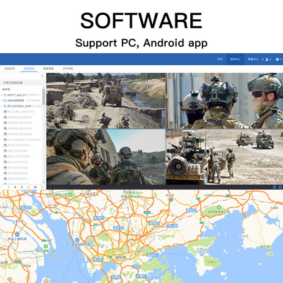 3G 4G Wifi IP67 เครื่องบันทึกหมวกกันน็อคยุทธวิธีกันน้ำรองรับฟังก์ชัน Bluetooth GPS