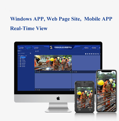 กล้องถ่ายภาพร่างกายไร้สาย 4G สําหรับการบันทึกวีดีโอสดในความละเอียด 720p