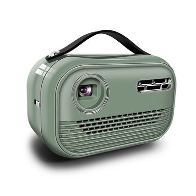 โปรเจคเตอร์ฉลาด DLP สีเขียว 65 ลูเมน แอนดรอยด์ 9.0 4K แบตเตอรี่ 5000MA