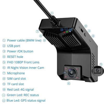 Sos App Control 4G Dashcam และ GPS ADAS/DSM/BSD/PCW 4G มือถือ DVR