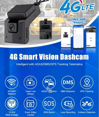 Sos App Control 4G Dashcam และ GPS ADAS/DSM/BSD/PCW 4G มือถือ DVR