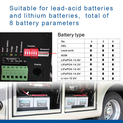 เครื่องชาร์จกระตุ้น DC12V 30A แบบเข้าแบบสองแบบ เครื่องควบคุมชาร์จแสงอาทิตย์ พร้อมไฟฟ้าตู้เย็น