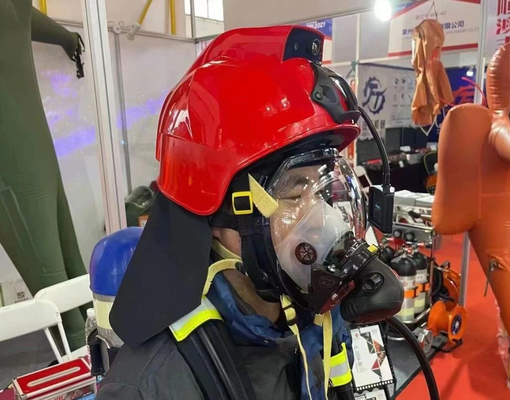 กล้องกล้อง 4G Fireman Safety Helmet พร้อมจอ LCD Vision กันไฟ กันน้ํา