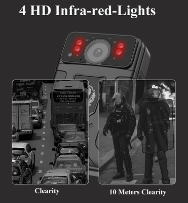 AI การจํานองใบหน้า กองกล้องร่างกายตํารวจ 2 Way Talk Night Vision ระบบ Android
