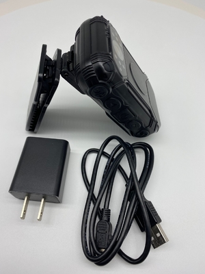 64G IP66 กล้องร่างกายตํารวจด้วย LED 1.5W และมุม 120 องศา