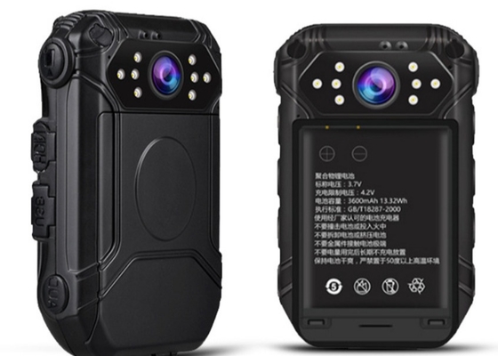 13MP Night Vision กล้องถ่ายภาพที่ใส่ร่างกายตํารวจด้วยมุมกว้าง 120 ° และกันน้ํา IP66