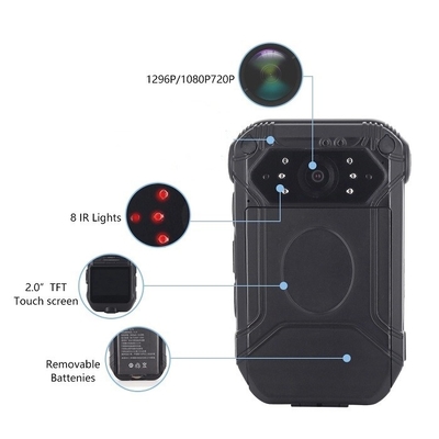 4G ตํารวจ Wearable HD กล้องถ่ายภาพร่างกาย กองรักษาความปลอดภัย กล้อง DVR ส่วนตัว
