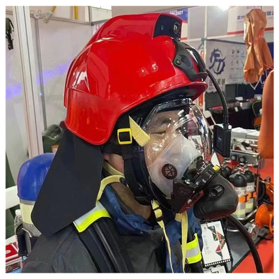 4G Firefighter Rescue Helmet เครื่องตรวจจับภาพความร้อนแบบบูรณาการ พร้อมการถ่ายทอดสด 2 Way Talk