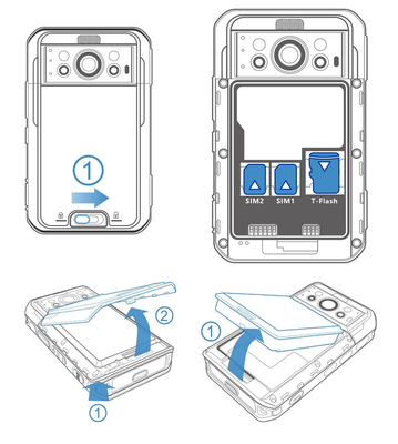 แบตเตอรี่ 8000mAh สามารถเปลี่ยนได้ กล้องร่างกาย 5G พร้อมกล้องหลัง 13MP และเซ็นเซอร์ไจโรสโกป