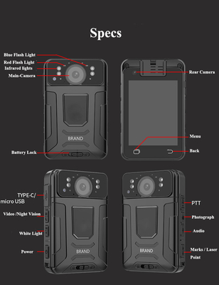 4G กันน้ํา IP67 วัด กํารวจสวมกล้องด้วย GPS ติดตาม 1080p มินิกล้อง