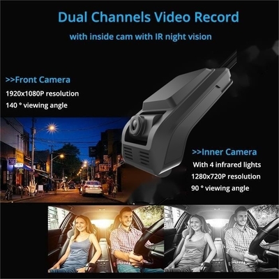 1080P 4G Dash Cam พร้อม ADAS DMS ทั้งหมดในหนึ่ง การติดตามที่จอดรถสําหรับการจัดการยานยนต์