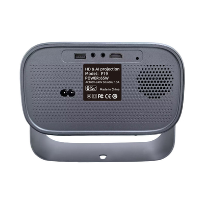 มินิ โปรเจคเตอร์พกพาพร้อม WiFi6 2.4G/5G 802.11a/b/g/n/ac/ax GPU ARM Mali-450 MP2 GPU เทคโนโลยีโปรเจคชั่น LCD 720P