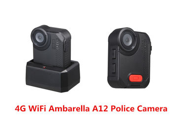 กล้องที่สวมใส่ตำรวจทนทาน 160 °มุมมองภาคสนาม Ambarella A12 LA55 Chipset