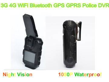 แฮนด์ฟรี 4G Body Worn Camera สีดำ, กล้องชุดตำรวจ FCC Approved