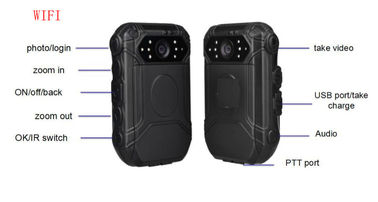 กล้องบันทึกภาพเดี่ยว / คู่ตำรวจสวมกล้อง 5.0 MP CMOS Sensor 1080 P