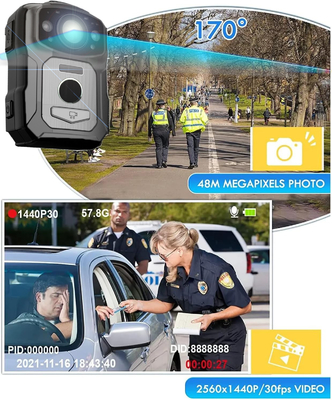 กล้องถ่ายภาพร่างกายตํารวจ มุมกล้อง 140 องศา ตัวเลือก NFC และอื่น ๆ สําหรับการบังคับใช้กฎหมาย