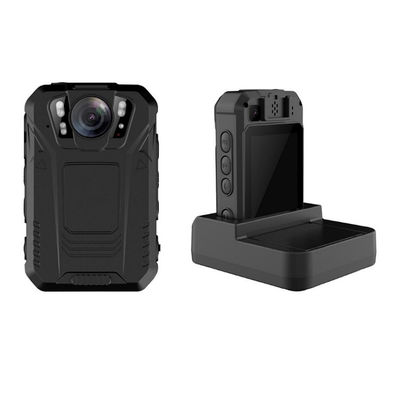 กล้องติดตัว 4K HD Android สำหรับ รปภ. แบตเตอรี่ 2500 mAh ไฟ LED สีขาว 4 ดวง