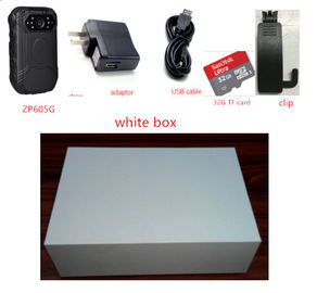 เลนส์อินฟราเรด 4G ตำรวจสวมกล้อง Night Vision Security Camera Motion Detection