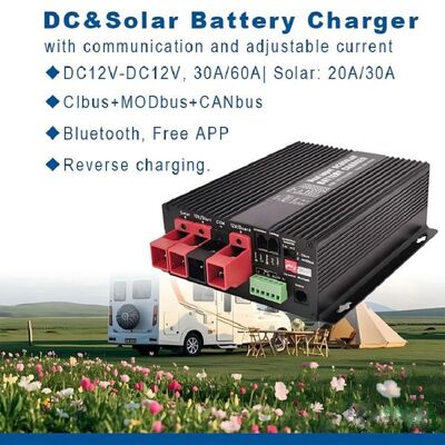 12V 30A 60A DC-DC ชาร์จแบตเตอรี่แสงอาทิตย์ Cibus Modbus Canbus