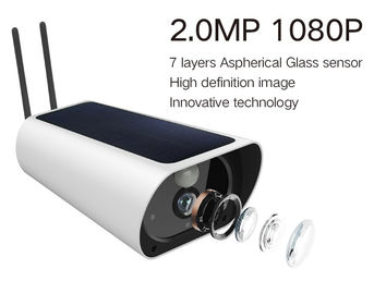 3/4G HD กล้องวงจรปิดพลังงานแสงอาทิตย์กลางแจ้ง 850nm IR Ray รองรับการ์ด TF 64GB