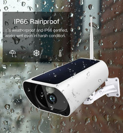 ระยะทางกลางคืน 850nm IR Ray Wifi กล้องรักษาความปลอดภัยแบตเตอรี่พลังงานแสงอาทิตย์ 1080P COMS Sensor