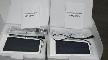 กล้องพลังงานแสงอาทิตย์ 1080P 2 เมกะพิกเซลในตัวแบตเตอรี่ลิเธียมโพลิเมอร์ 7650 Mah ในตัวกล้องไร้สาย