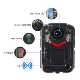 กล้องวิดีโอ GPS กล้องพกพาตำรวจสวมใส่รองรับ WIFI GPS 128G Storage