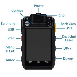 ตำรวจ Android 4G ควรสวมกล้องวิดีโอพ็อกเก็ตกล้อง Night Vision สำหรับพลเรือน