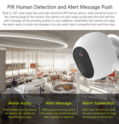 CMOS Sensor 6400mah 1080P IP66 กล้องรักษาความปลอดภัยพลังงานแสงอาทิตย์