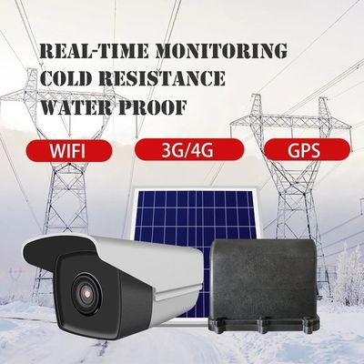 Grid Tower Solar Intelligent Monitoring Camera System 4G LTE 18000 mAH อายุการใช้งานยาวนาน