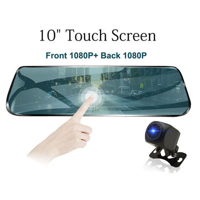 10 นิ้วสัมผัสสตรีมมิ่งกระจกมองหลังรถ Dash กล้อง 1080P