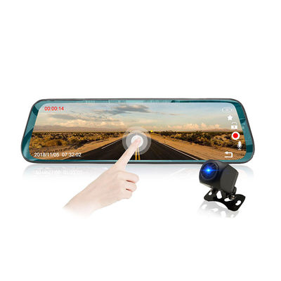 10 นิ้วสัมผัสสตรีมมิ่งกระจกมองหลังรถ Dash กล้อง 1080P