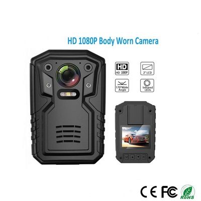 กล้องตัวตำรวจ 1080P QHD ในตัว 32GB บันทึกภาพวิดีโอเสียง