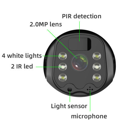 อินเตอร์คอมกลางแจ้ง 4W 18650 แบตเตอรี่ PTZ กล้อง WIFI 2MP