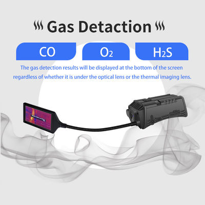4G Smart Thermal Measuring Helmet Camera กล้องตรวจจับก๊าซหลายตัว Bluetooth4.0 GPS Led Light