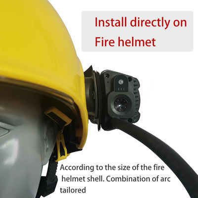 ความปลอดภัย 4G Fir Helmet Camera การตรวจจับก๊าซหลายตัว Wifi GPS การบันทึกวิดีโอไฟ LED