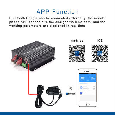 12V 60A DC-DC เครื่องชาร์จแบตเตอรี่คอนโทรลเลอร์ Bluetooth Android IOS สำหรับ RV