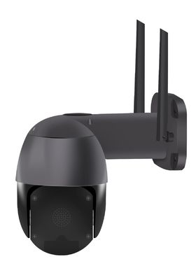 Outdoor WIFI PIR แผงโซลาร์เซลล์โดม PTZ Security Camera H265 Tuya HD