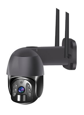 Outdoor WIFI PIR แผงโซลาร์เซลล์โดม PTZ Security Camera H265 Tuya HD
