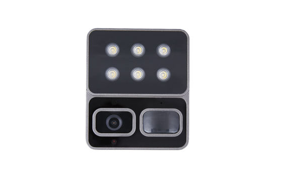 Floodlight กลางแจ้ง WIFI พลังงานแสงอาทิตย์แบตเตอรี่ PIR-Motion-Sensor Light Camera แบตเตอรี่ลิเธียมในตัว Two Way Voice Night Vision