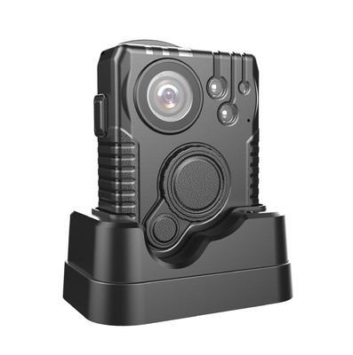 IP67 เครือข่ายตำรวจสวมกล้องความละเอียด HD Onvif Black IR Light 3200mAH