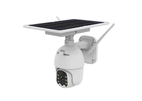 กล้องรักษาความปลอดภัยอินฟราเรด 30M 4G PTZ Starlight WiFi แบตเตอรี่พลังงานแสงอาทิตย์ 170mA
